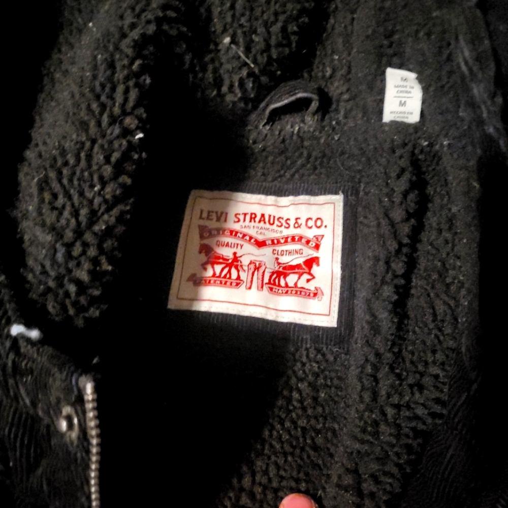 Corduroy levi sherpa lined jacket